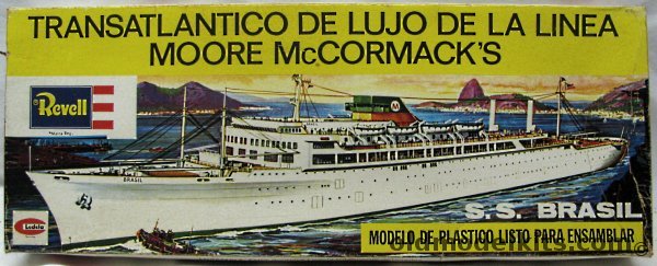 Revell 1/400 SS Brasil (Brazil) Moore-McCormack's Famous Luxury Ocean Liner - Lodela Issue, H346 plastic model kit